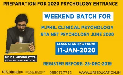 M.Phil Clinical Psychology and NTA NET Psychology