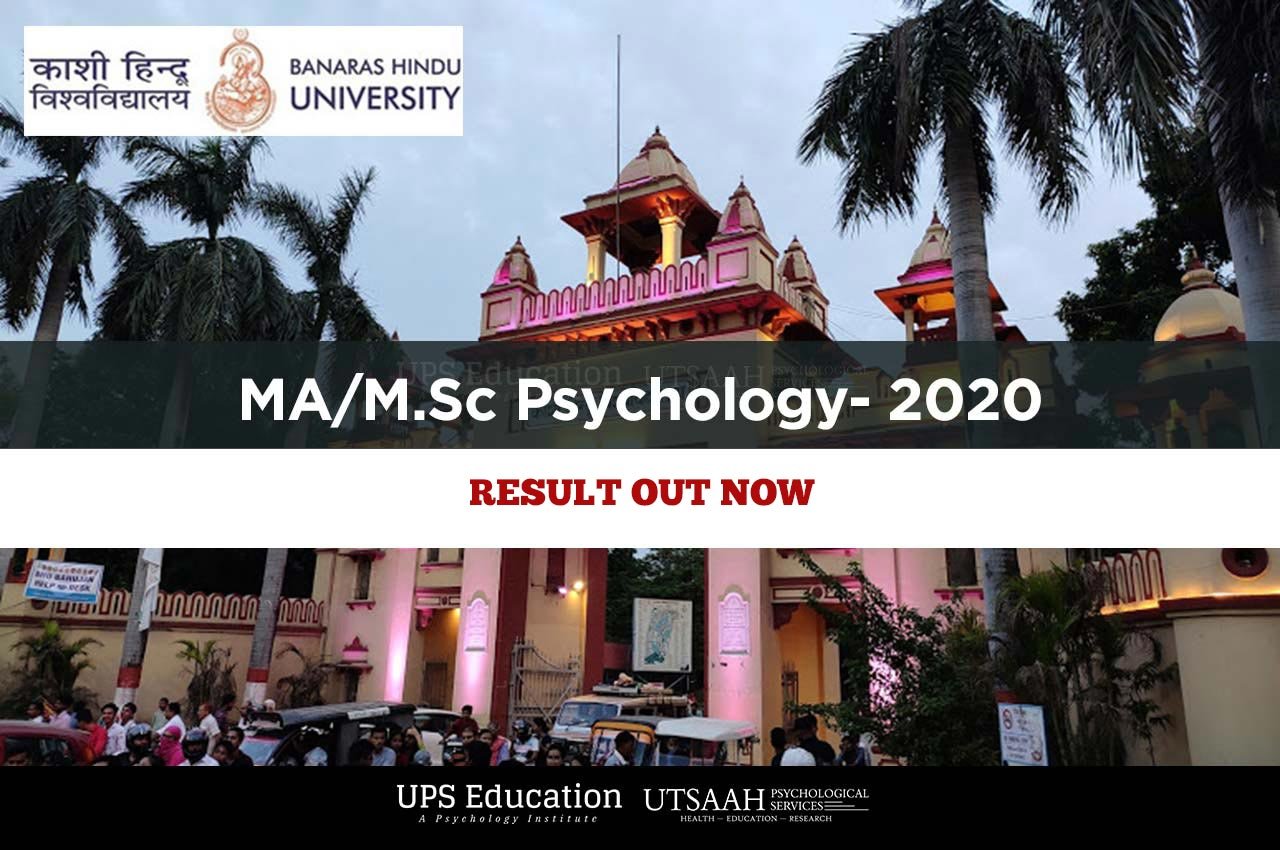 BHU MA/M.Sc Psychology Entrance Result 2020