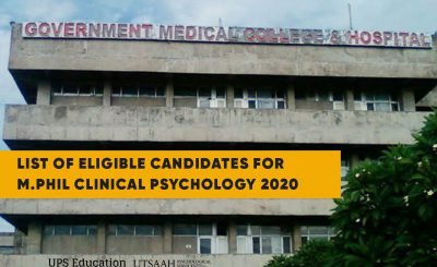 GMCH Eligible list of candidates for M.Phil Clinical Psychology 2020
