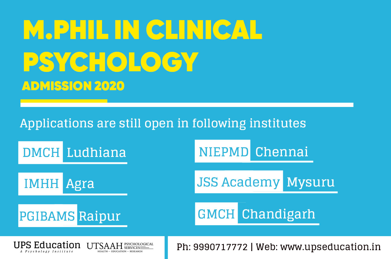 Admission Notification for M.Phil Clinical Psychology 2020 in several Universities