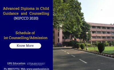 Counselling Notice of Advanced Diploma in Child Guidance and Counselling NIPCCD 2020