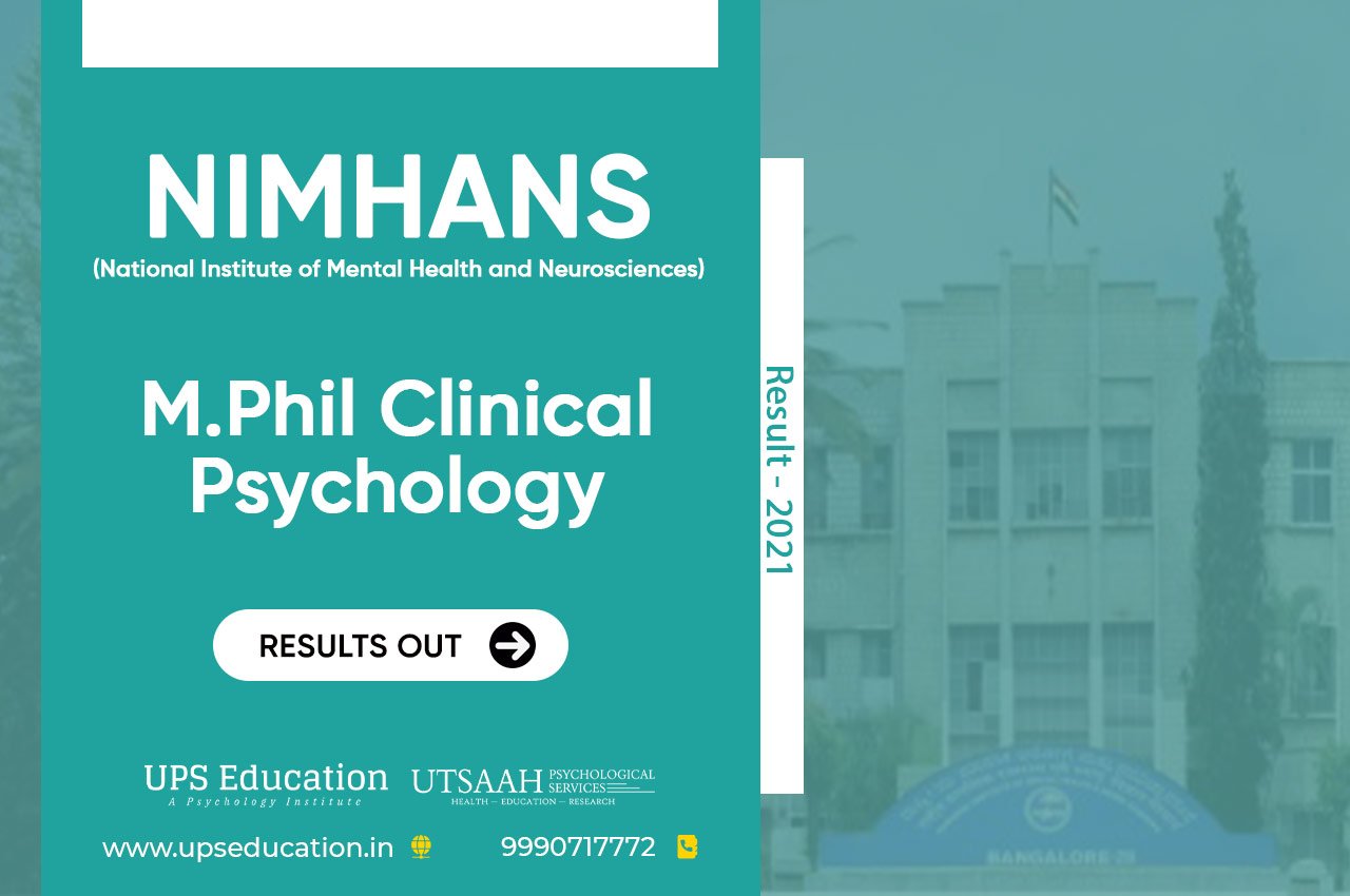 NIMHANS M.Phil Clinical Psychology Entrance Result 2021