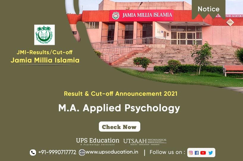 MA Applied Psychology Results, Jamia Millia Islamia, New Delhi—UPS Education