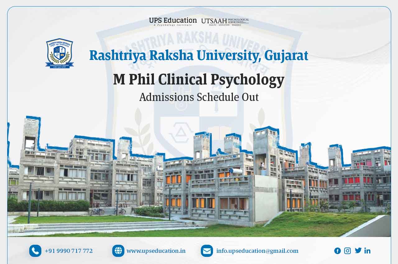 M Phil Clinical Psychology Admissions Schedule for Rashtriya Raksha University