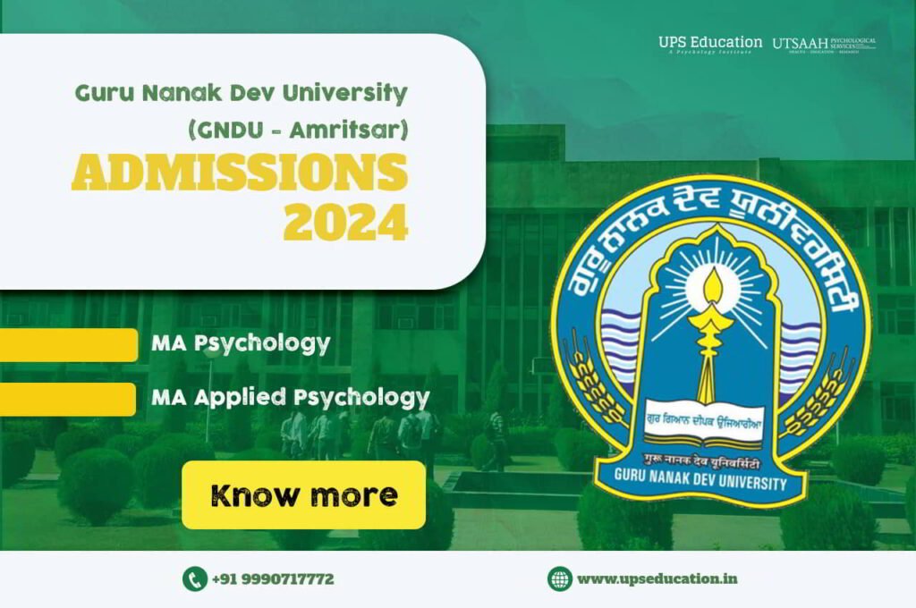 Guru Nanak Dev University MA Psychology Admission 2024