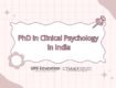 PhD in Clinical Psychology in India